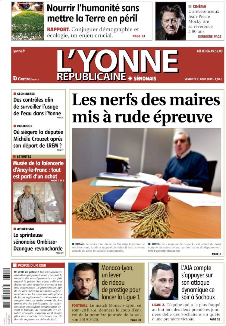 Portada de L'Yonne-Républicaine (France)