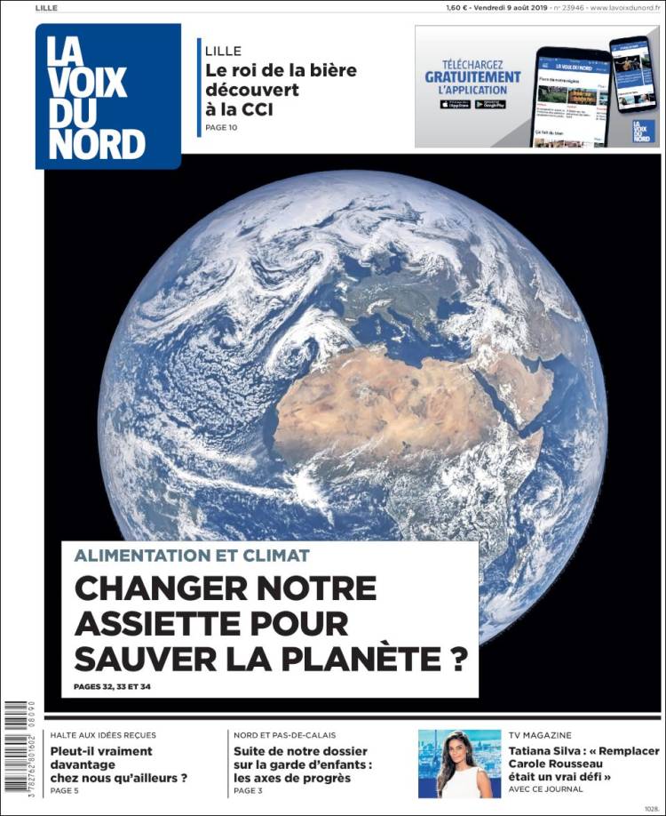 Portada de La Voix du Nord (France)