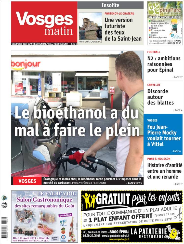 Portada de Vosges Matin (France)