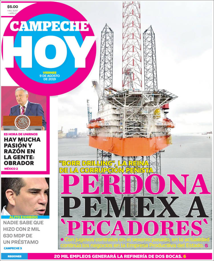 Portada de Campeche Hoy (M&eacute;xico)