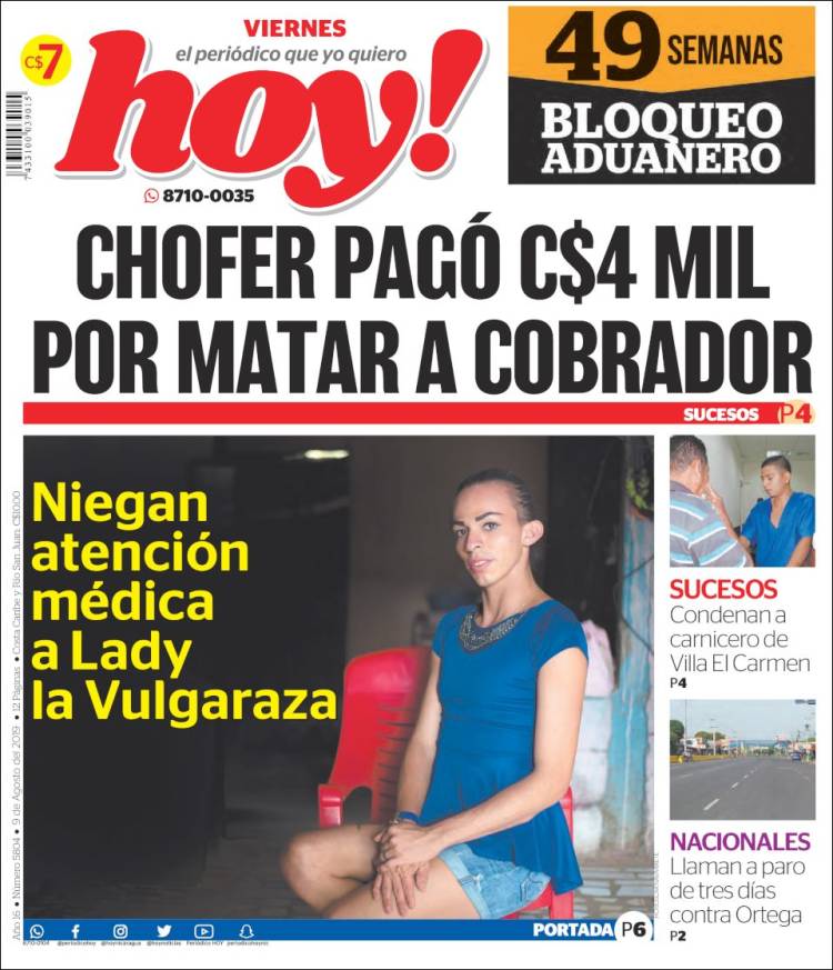 Portada de Hoy (Nicaragua)