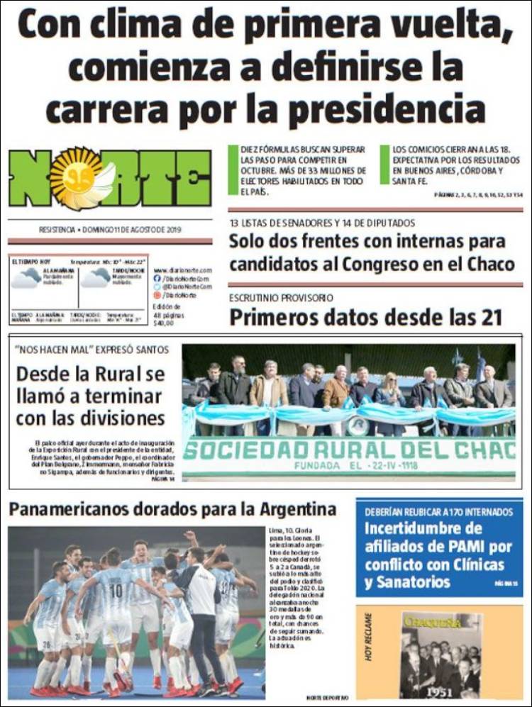 Portada de Diario Norte (Argentina)