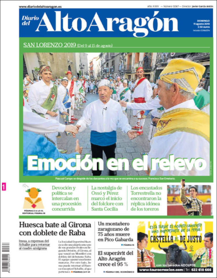 Portada de Diario del AltoAragón (España)