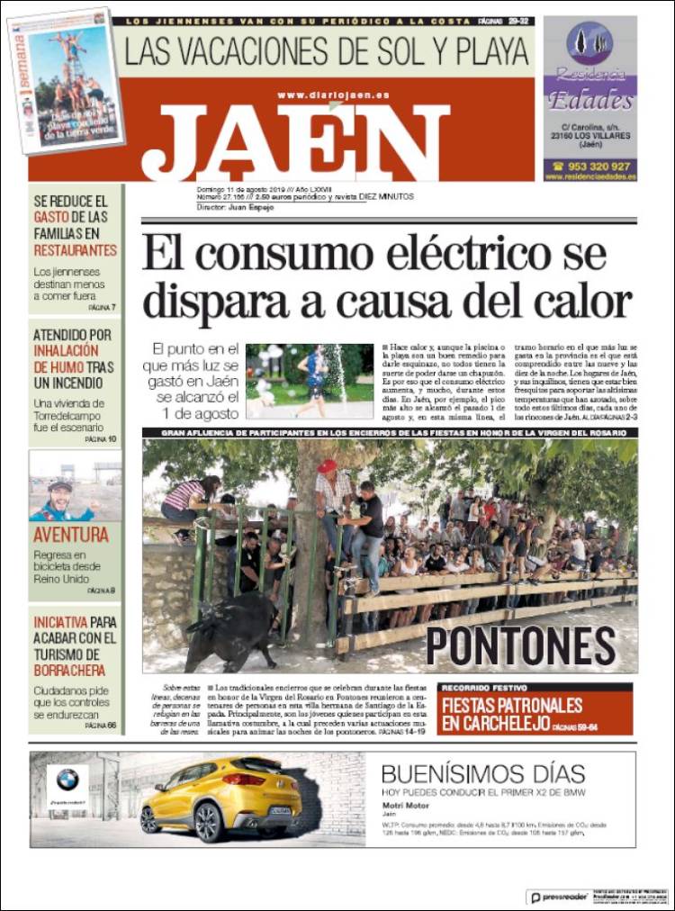 Portada de Diario Jaén (España)