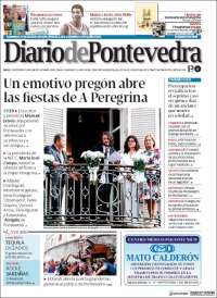 Portada de Diario de Pontevedra (España)