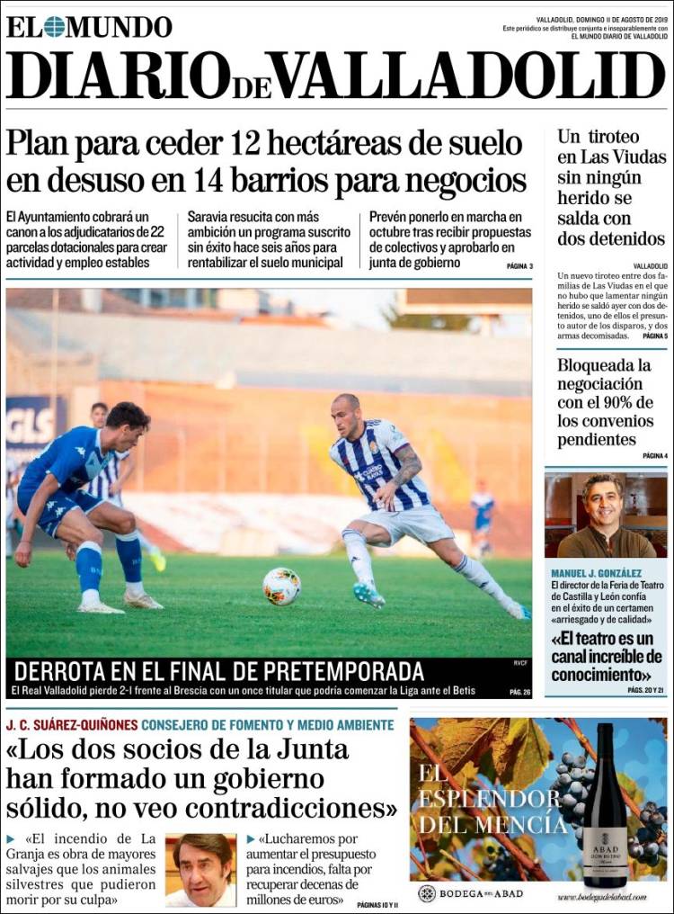 Portada de Diario de Valladolid (España)