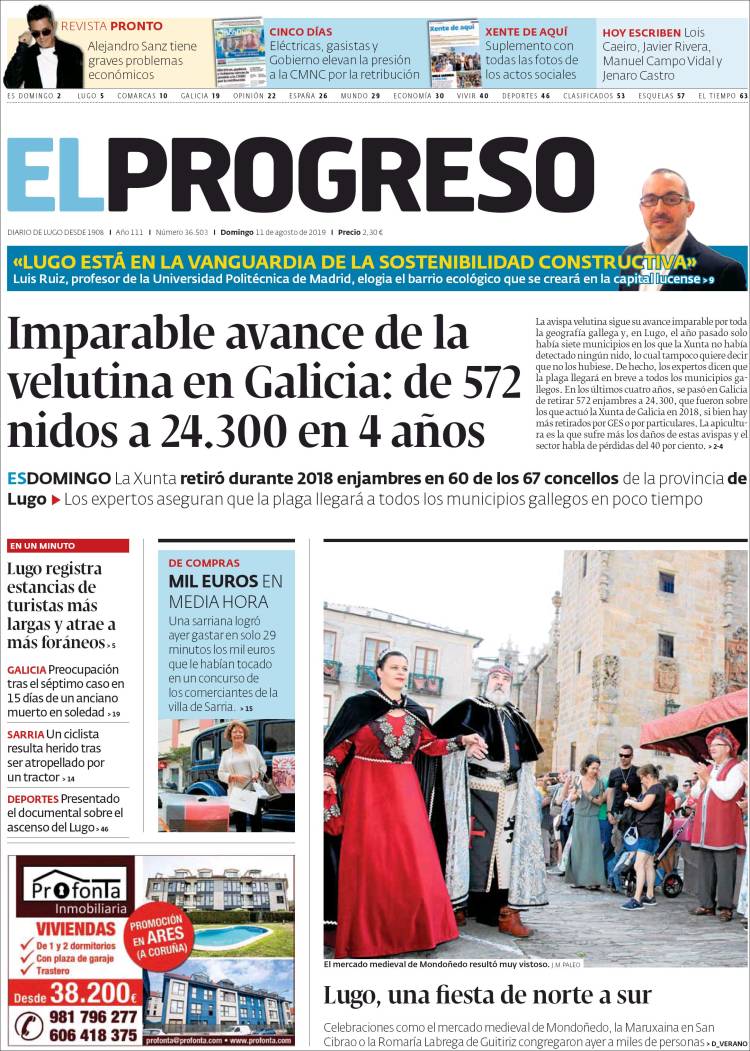 Portada de El Progreso (España)