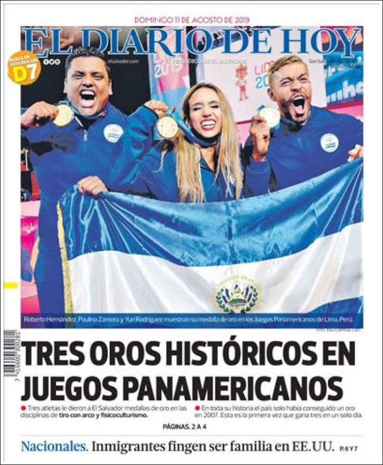 Portada de El Diario de Hoy (El Salvador)