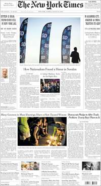 Portada de New York Times (USA)