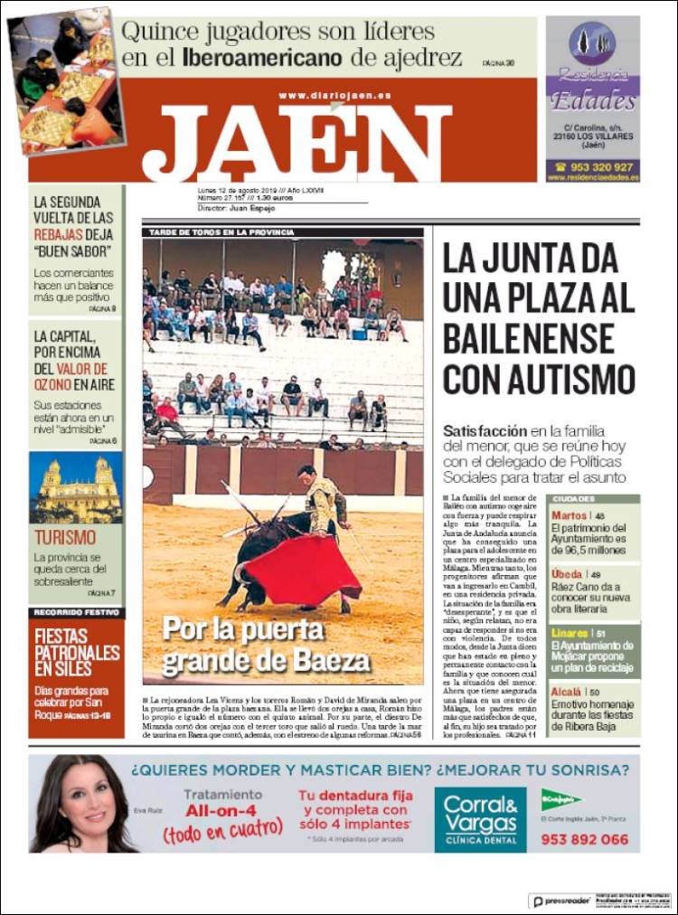 Portada de Diario Jaén (España)