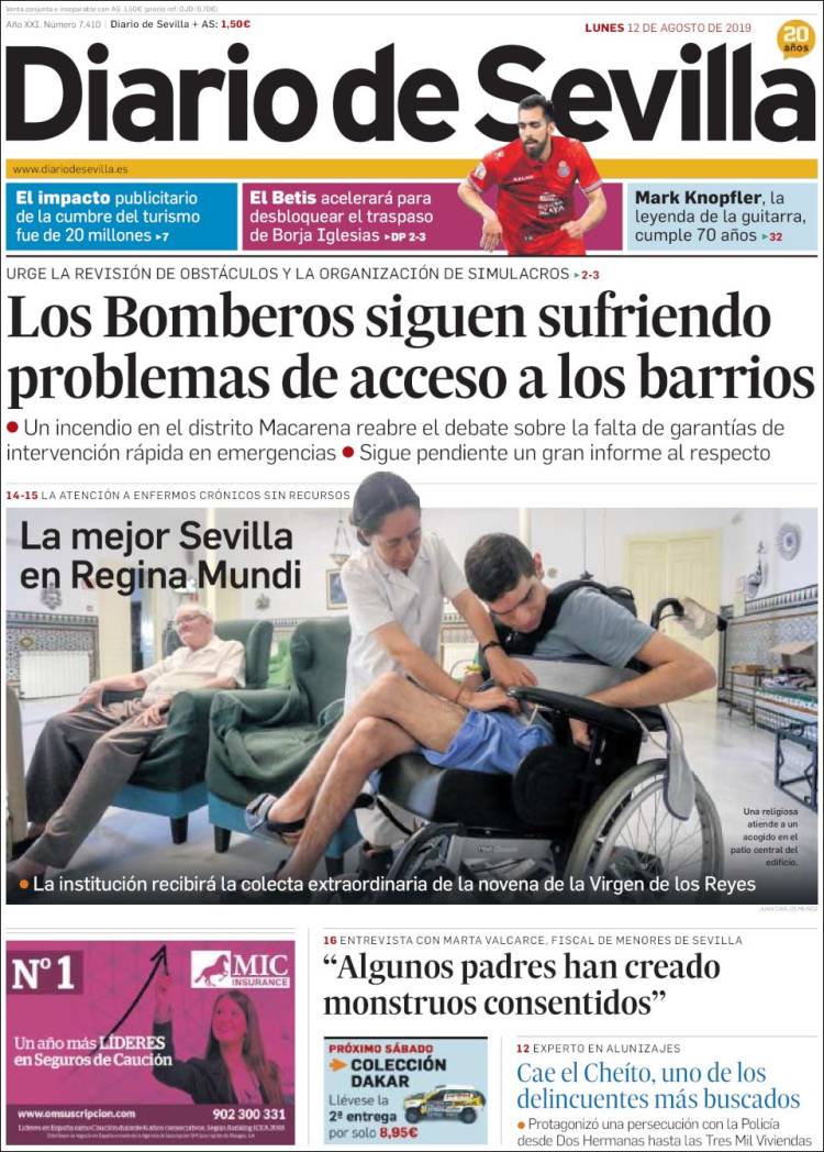 Portada de Diario de Sevilla (España)