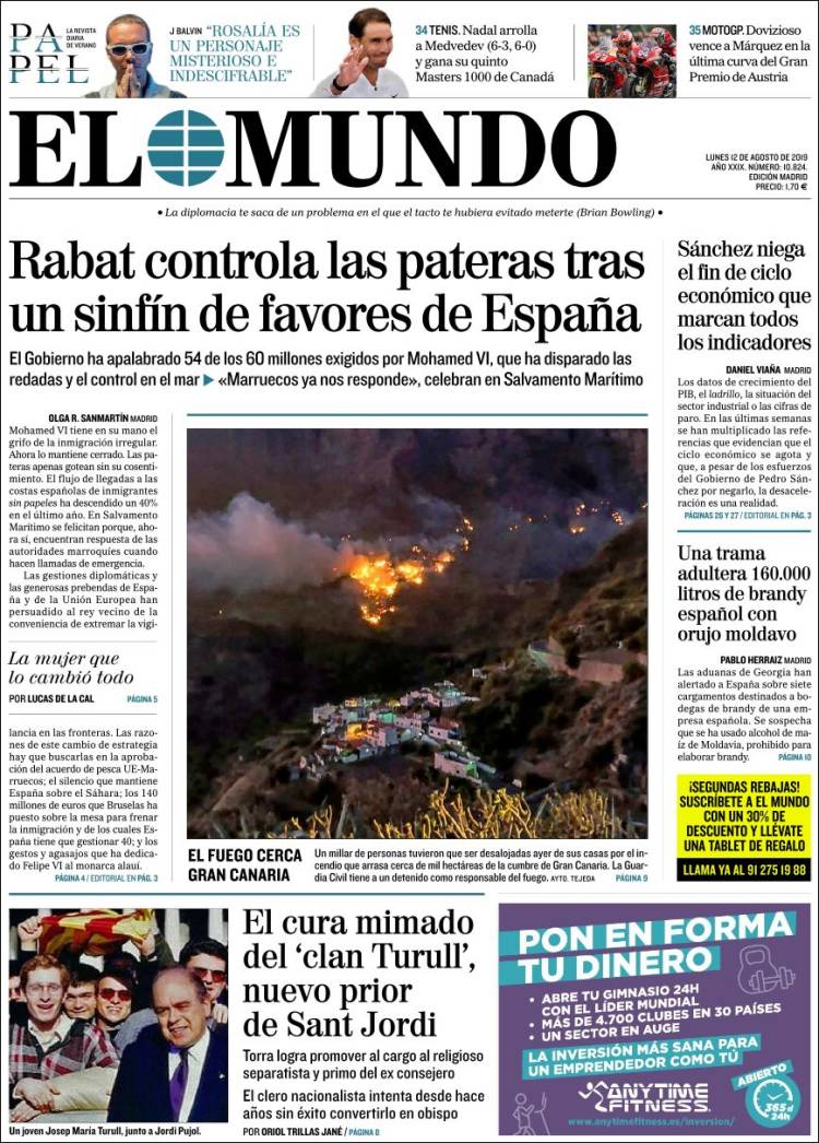 Portada de El Mundo (España)