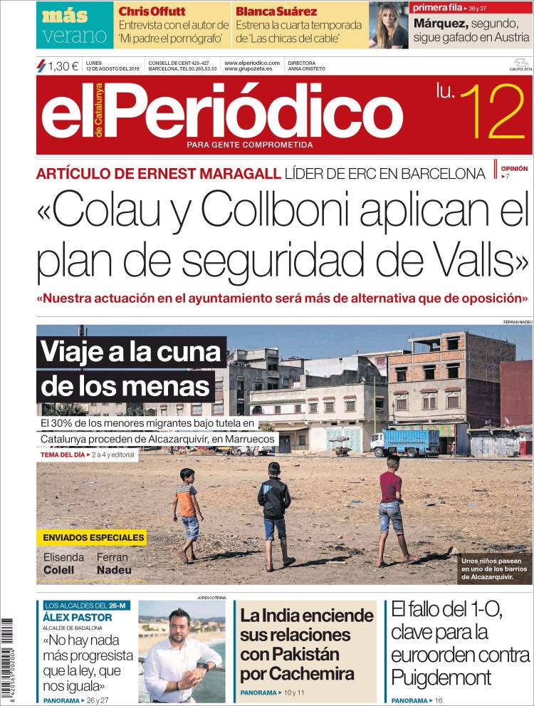 Portada de El Periódico (España)