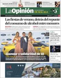 Portada de La Opinión de Málaga (España)