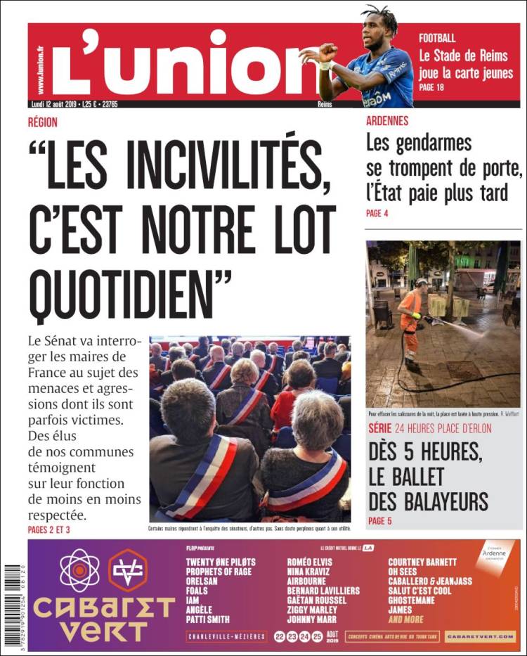 Portada de L'Union (Francia)