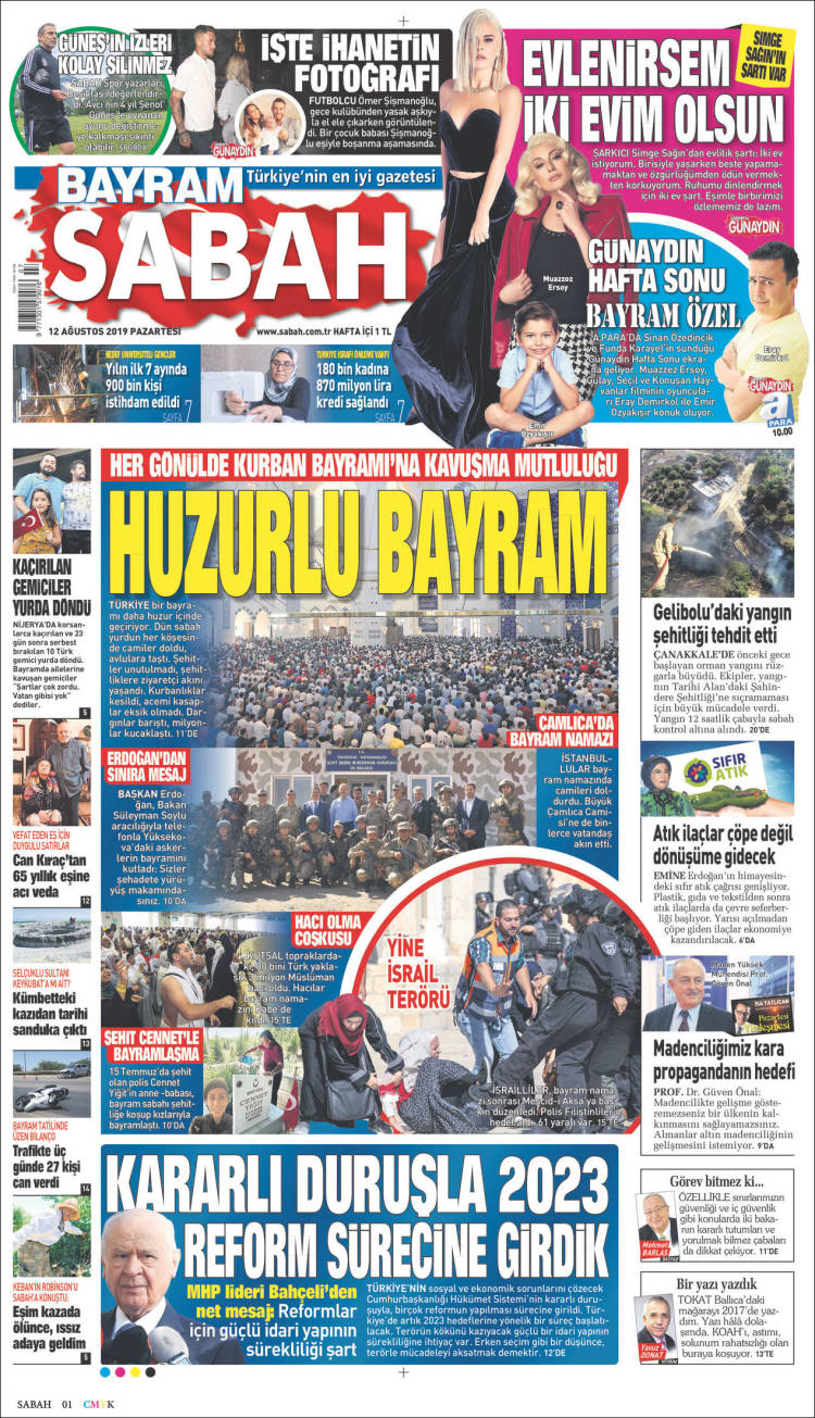 Portada de Sabah (Turkey)