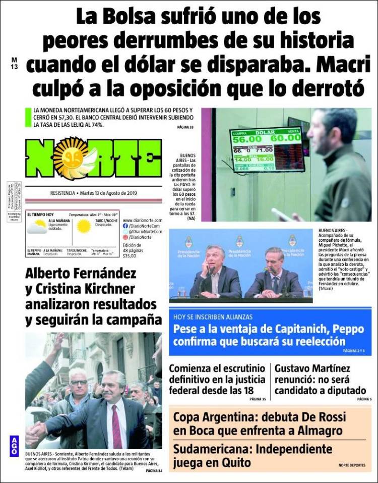 Portada de Diario Norte (Argentina)