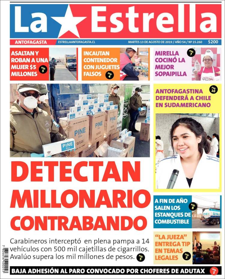 Portada de La Estrella del Norte (Chile)