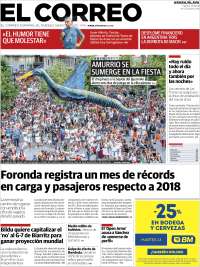 Portada de El Correo - Álava (España)