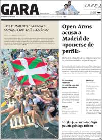 Portada de Gara (España)