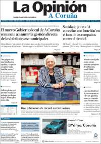 Portada de La Opinión de A Coruña (España)