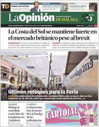 Portada de La Opinión de Málaga (España)