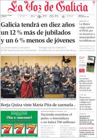 Portada de La Voz de Galicia (España)