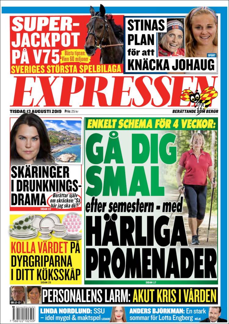 Portada de Expressen (Suecia)