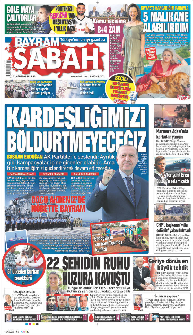 Portada de Sabah (Turqu&iacute;a)
