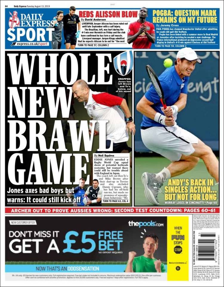 Portada de Express Sport (Reino Unido)