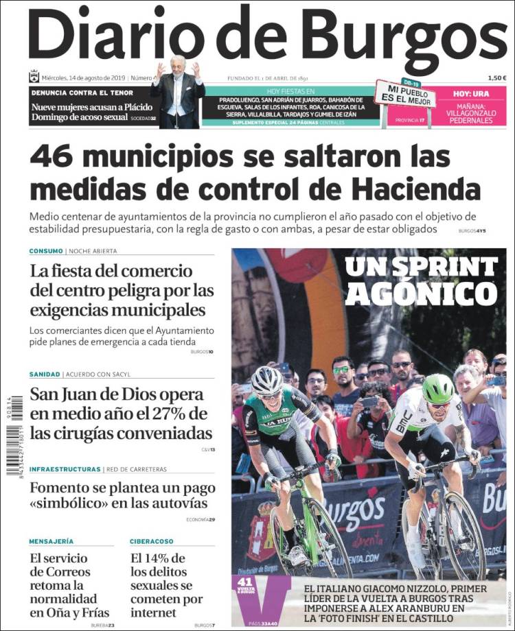Portada de Diario de Burgos (Espa&ntilde;a)