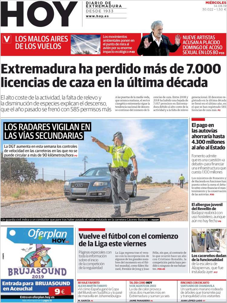 Portada de Hoy - Caceres (Espa&ntilde;a)