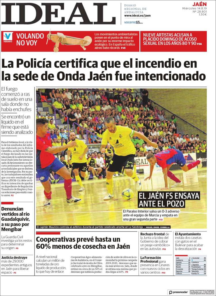 Portada de El Ideal de Jaén (Espa&ntilde;a)