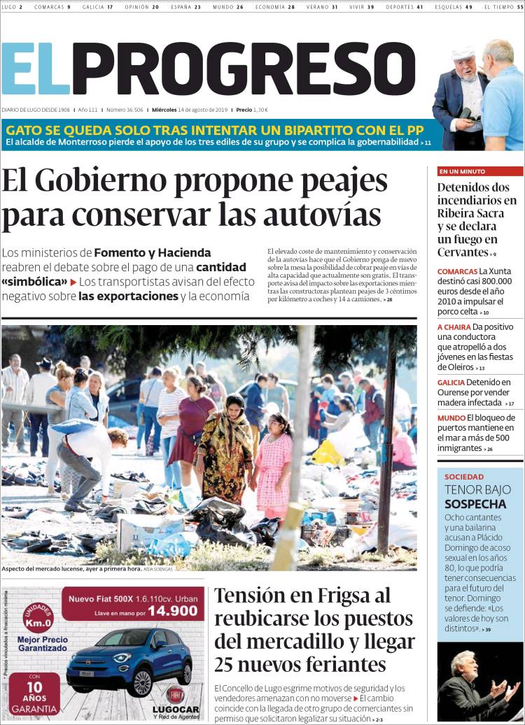 Portada de El Progreso (Espa&ntilde;a)