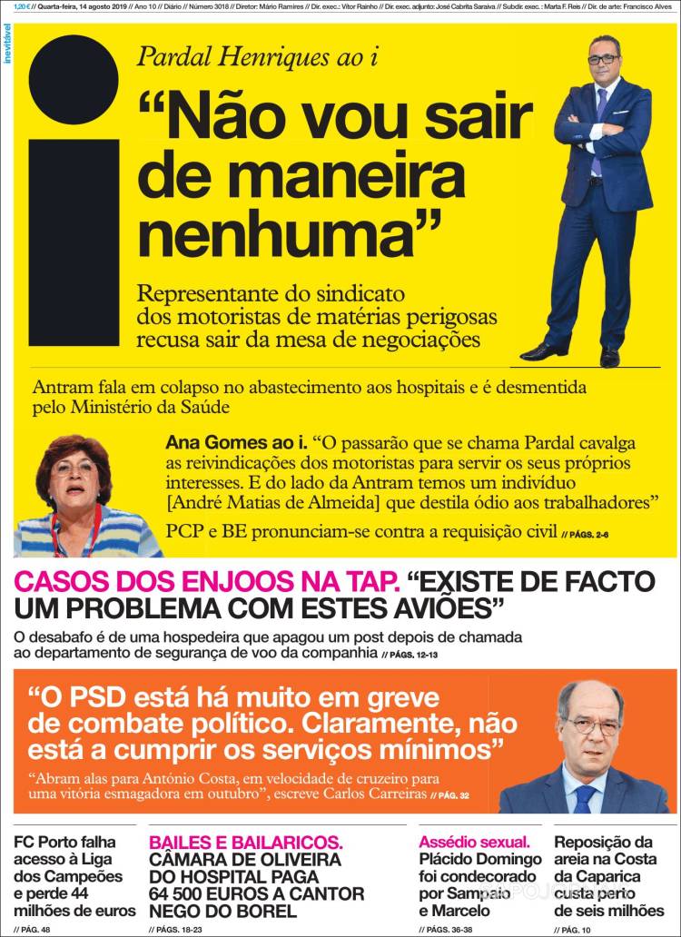 Portada de I - informação (Portugal)