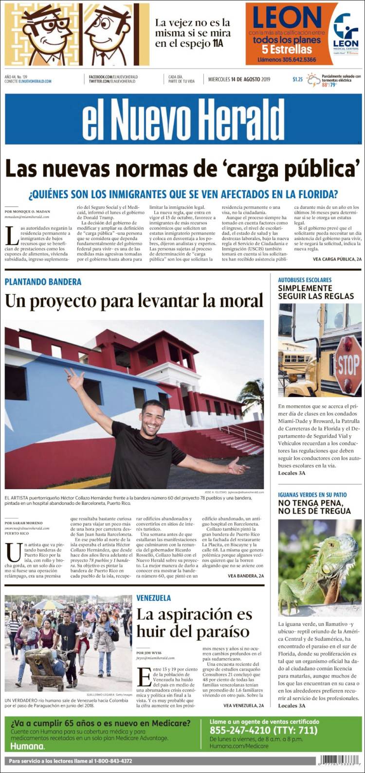 Portada de El Nuevo Herald (USA)