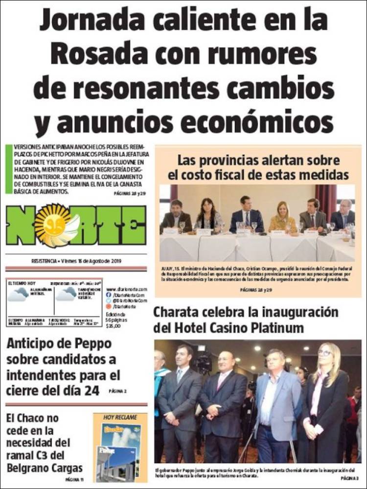 Portada de Diario Norte (Argentina)