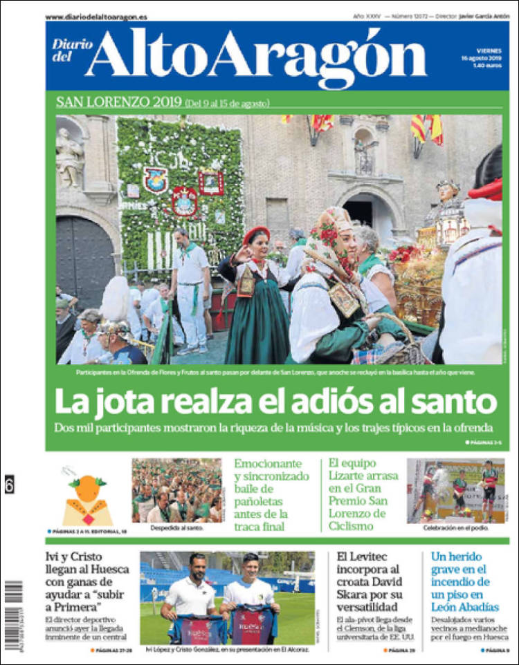 Portada de Diario del AltoAragón (Espa&ntilde;a)