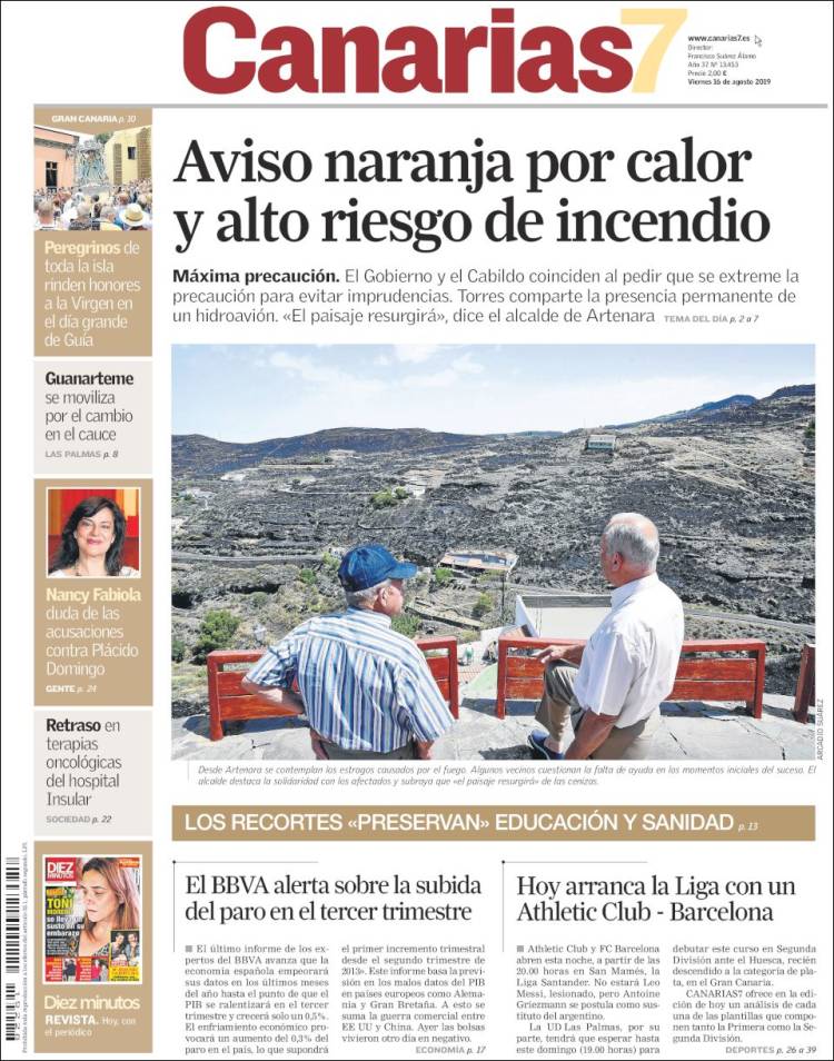 Portada de Canarias 7 (Espa&ntilde;a)