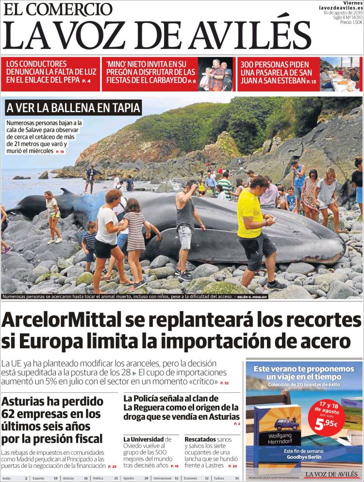 Portada de El Comercio - Avilés (Espa&ntilde;a)