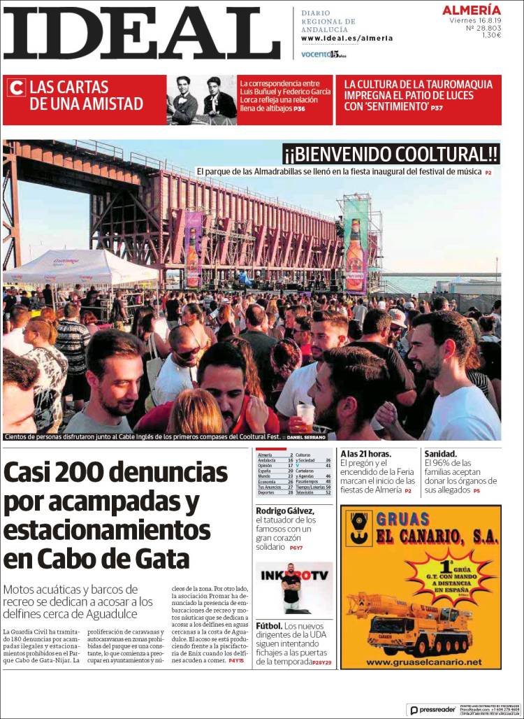 Portada de Ideal Almeria (Espa&ntilde;a)