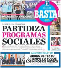 Portada de Diario Basta (México)