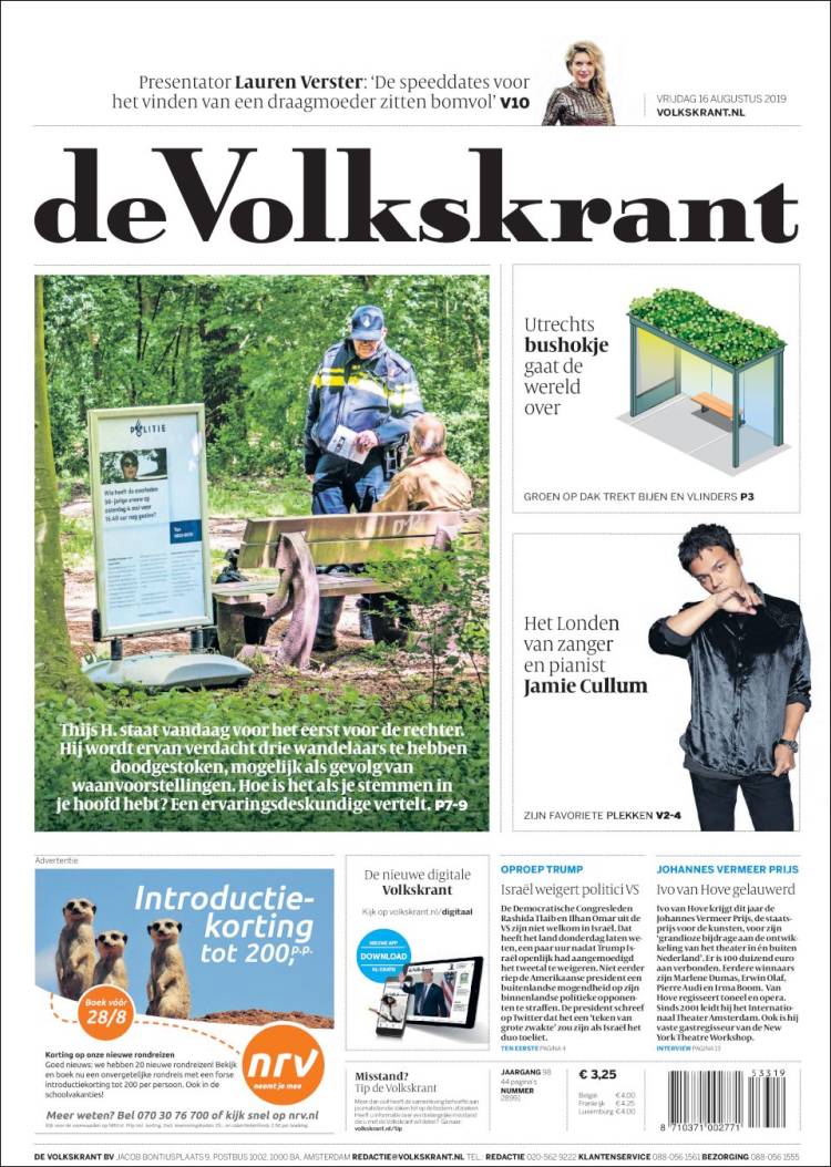 Portada de De Volkskrant (Pa&iacute;ses Bajos)