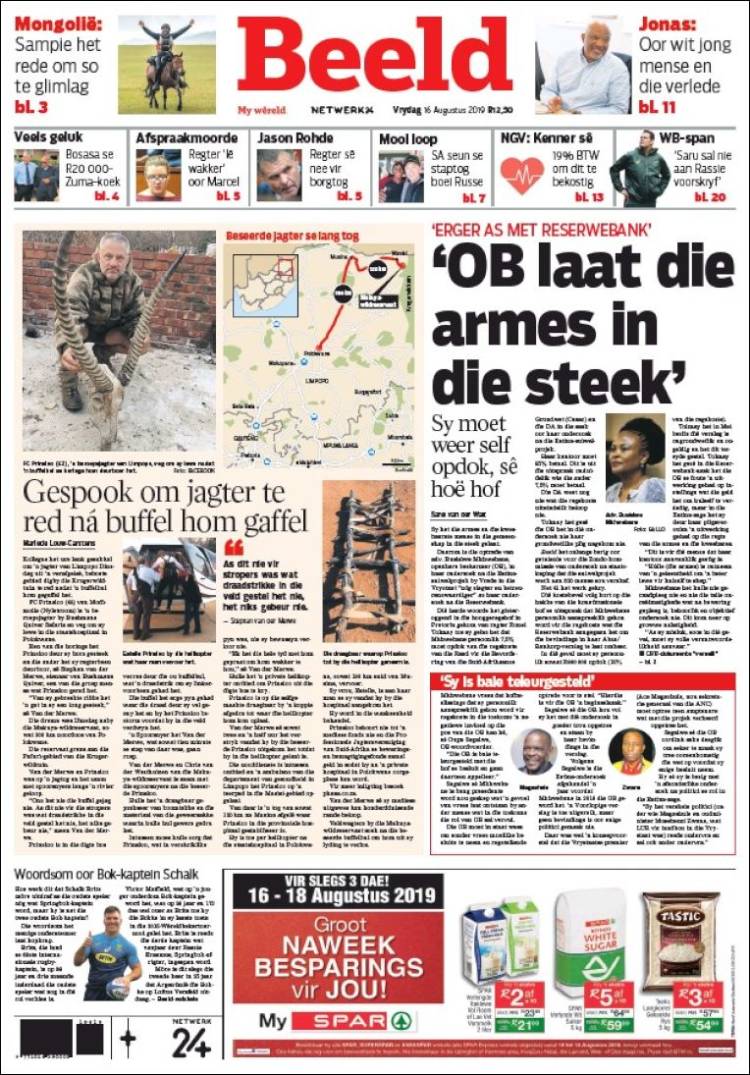 Portada de Beeld (Sud&aacute;frica)