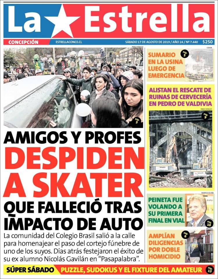 Portada de La Estrella de Concepción (Chile)