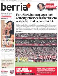 Portada de Berria (España)