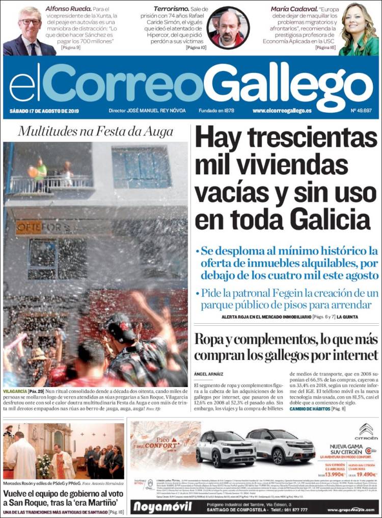 Portada de El Correo Gallego (Spain)