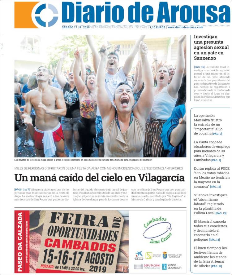 Portada de Diario de Arousa (España)