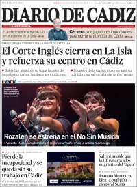 Portada de Diario de Cádiz (España)