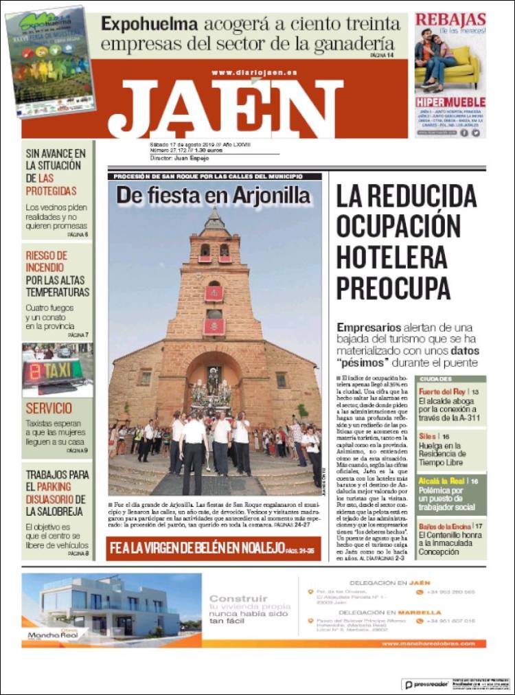 Portada de Diario Jaén (Spain)